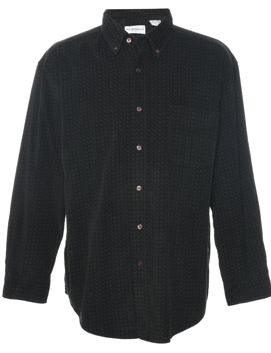 Corduroy Checked Shirt - L