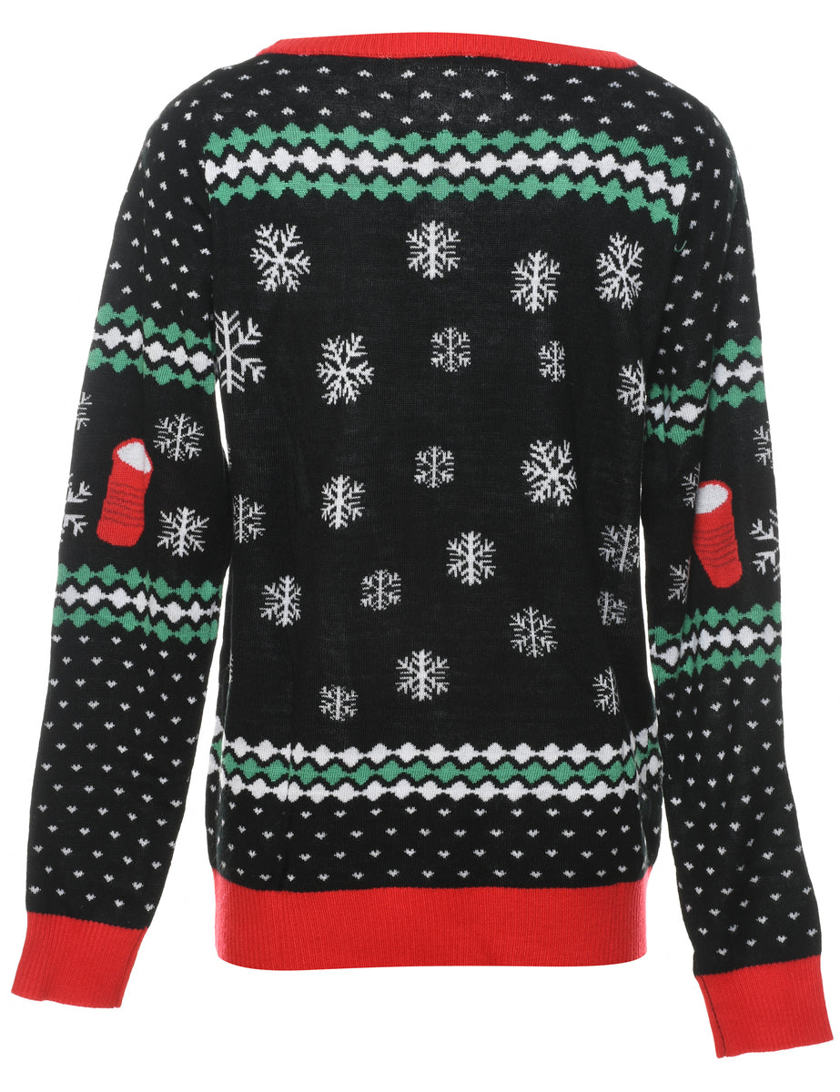Snowfall Design Christmas Jumper - M