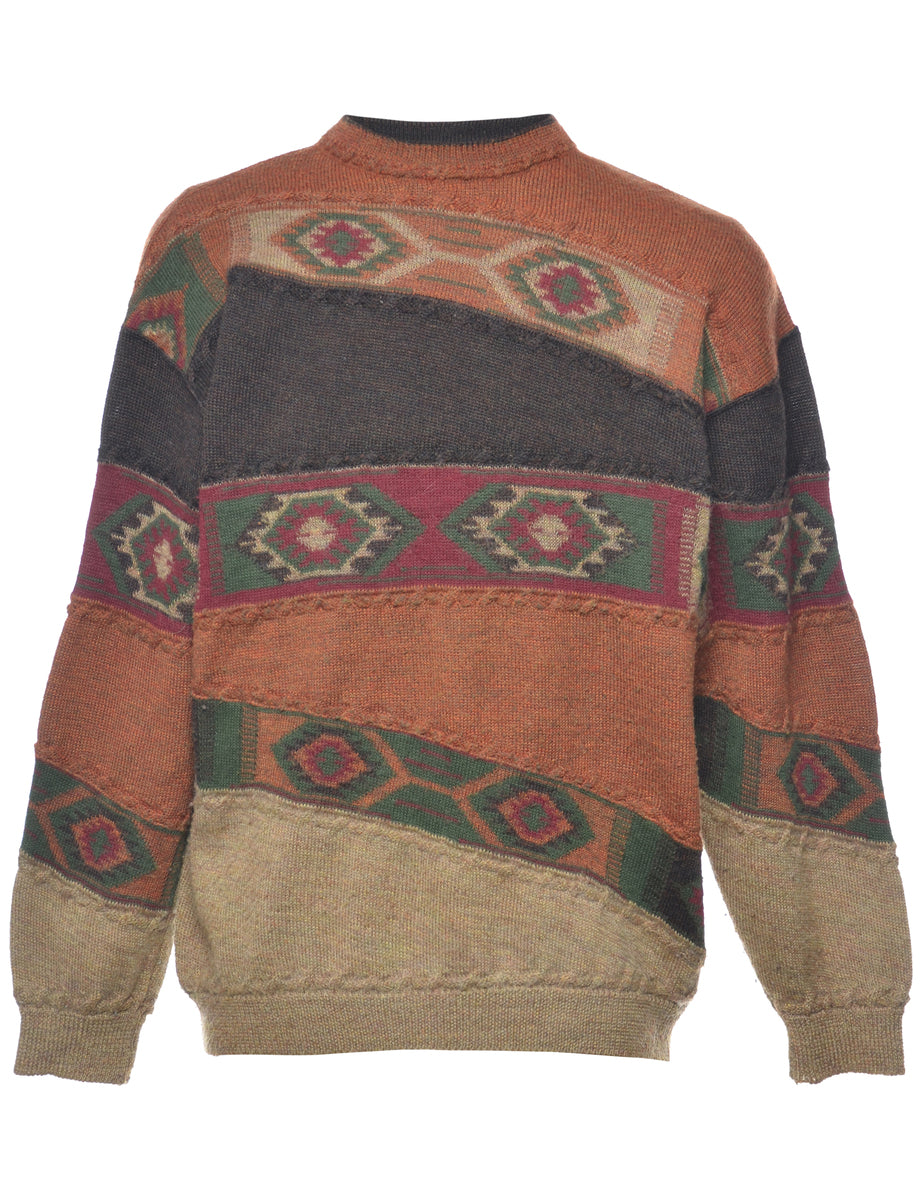 Ikat Print Jumper - L