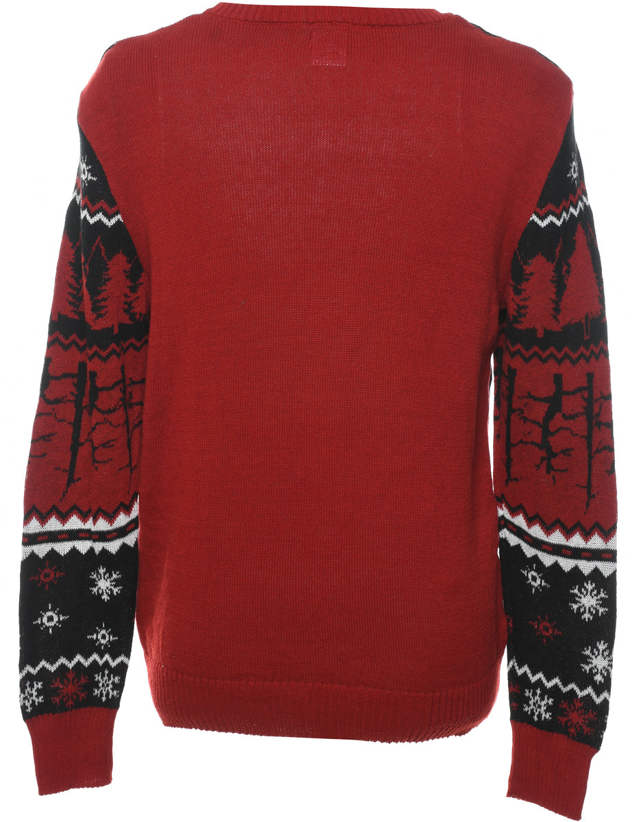 Snowfall Design Christmas Jumper - M