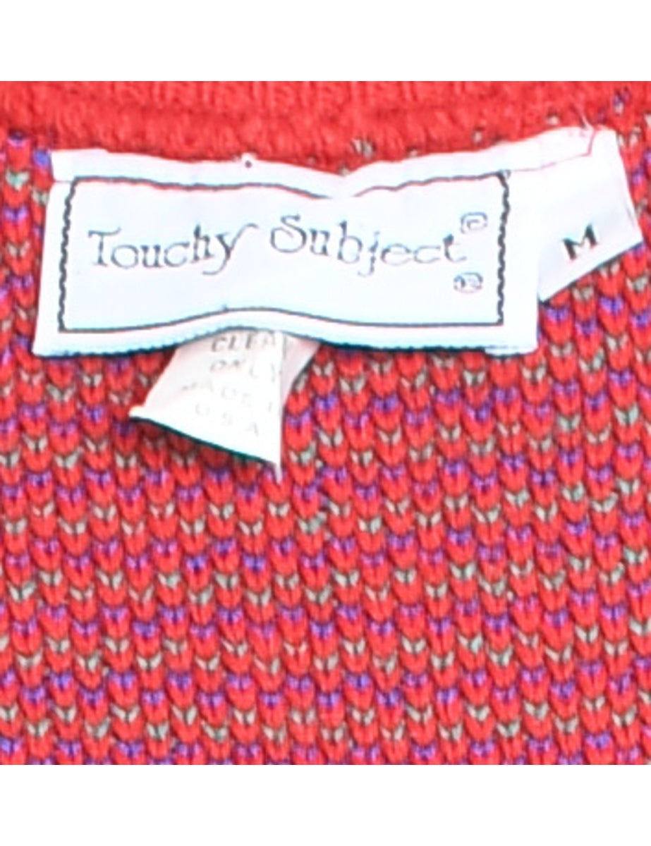 Christmas Tree Print Jumper - M