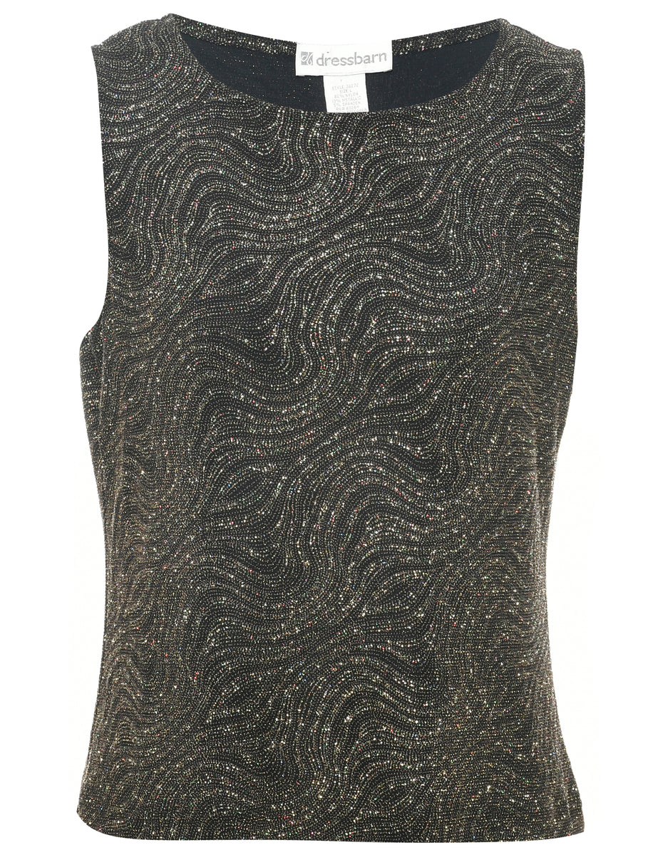 Metallic Finish Evening Top - M
