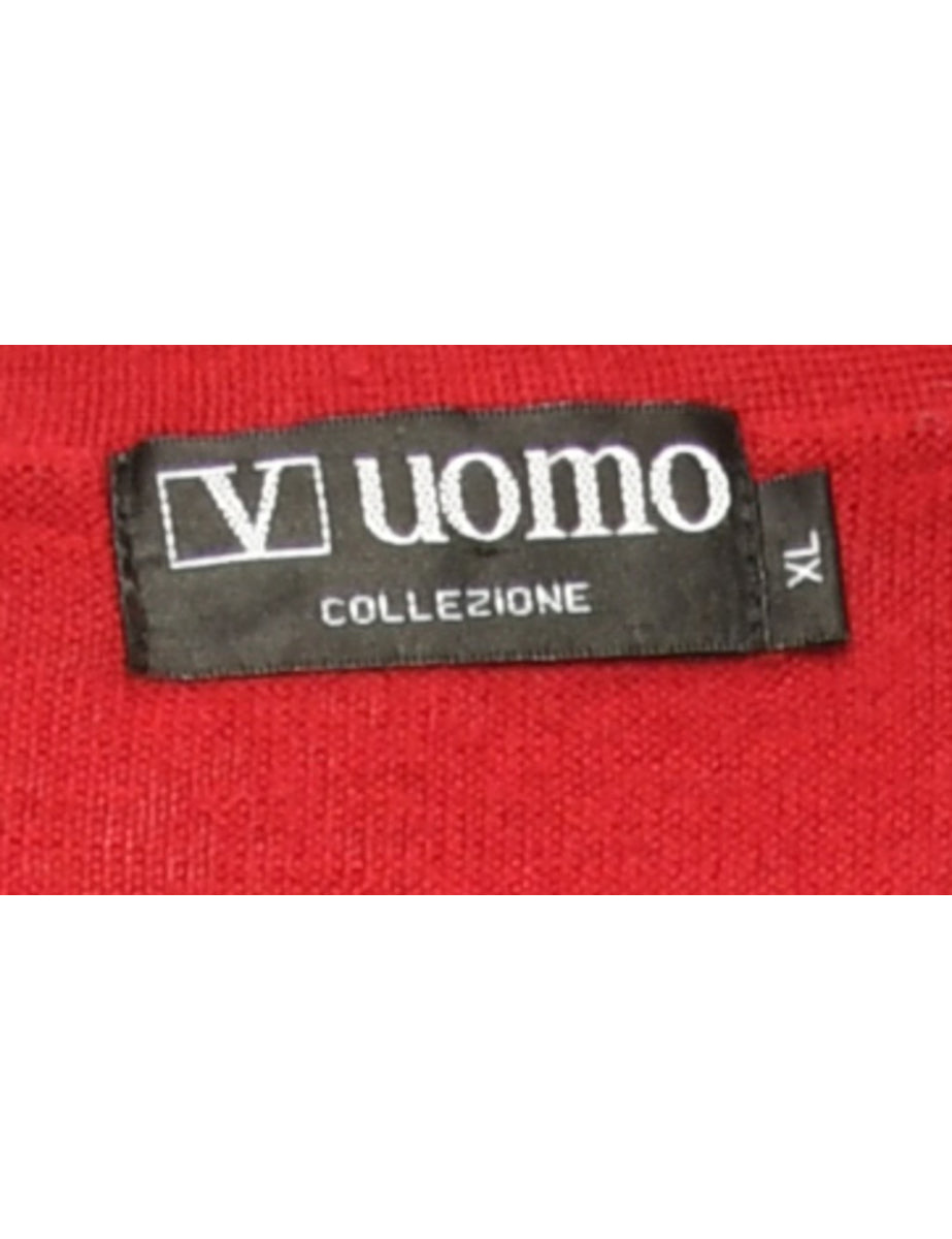 Classic Red Cardigan - XL