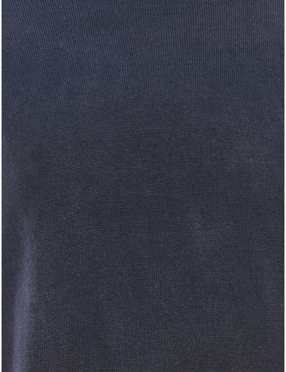 Navy Classic Knit Jumper - M