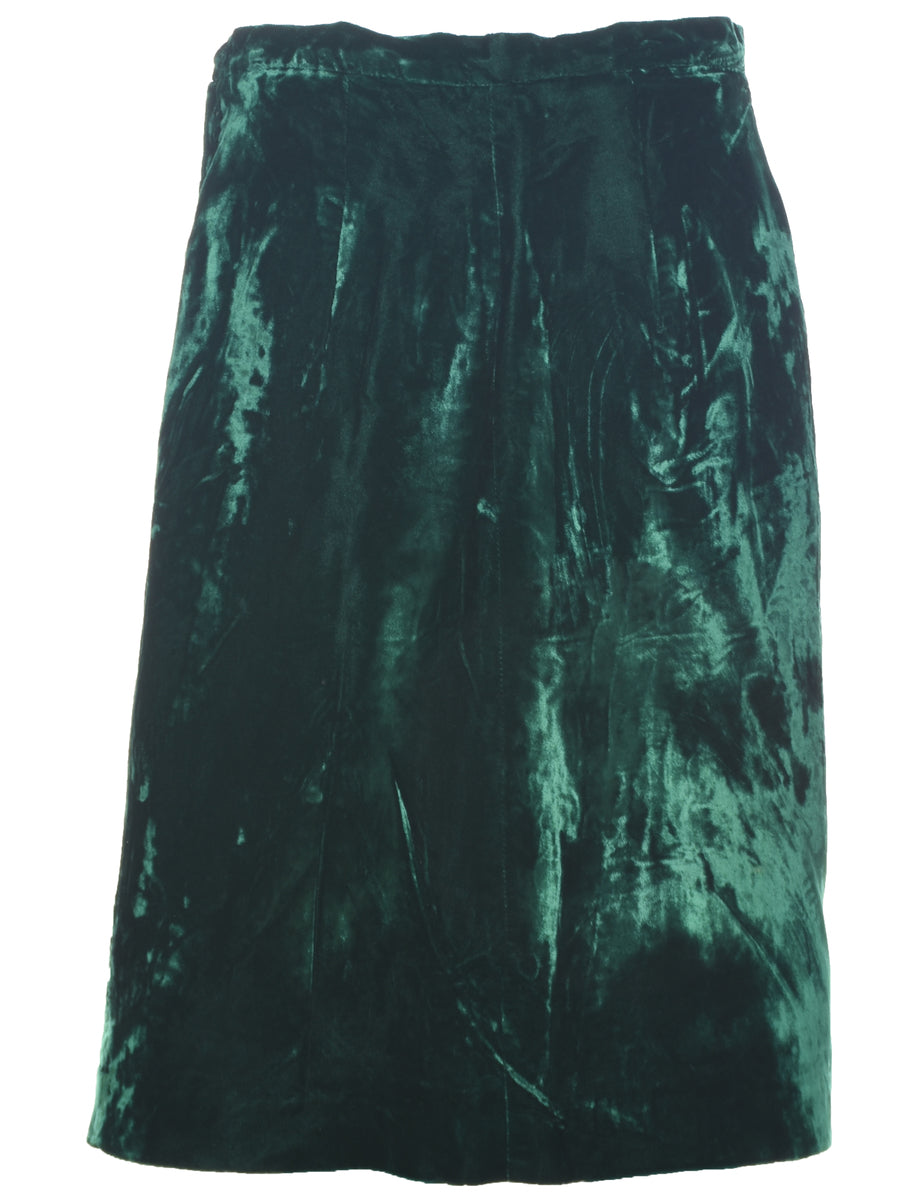 Velvet A-line Skirt - M