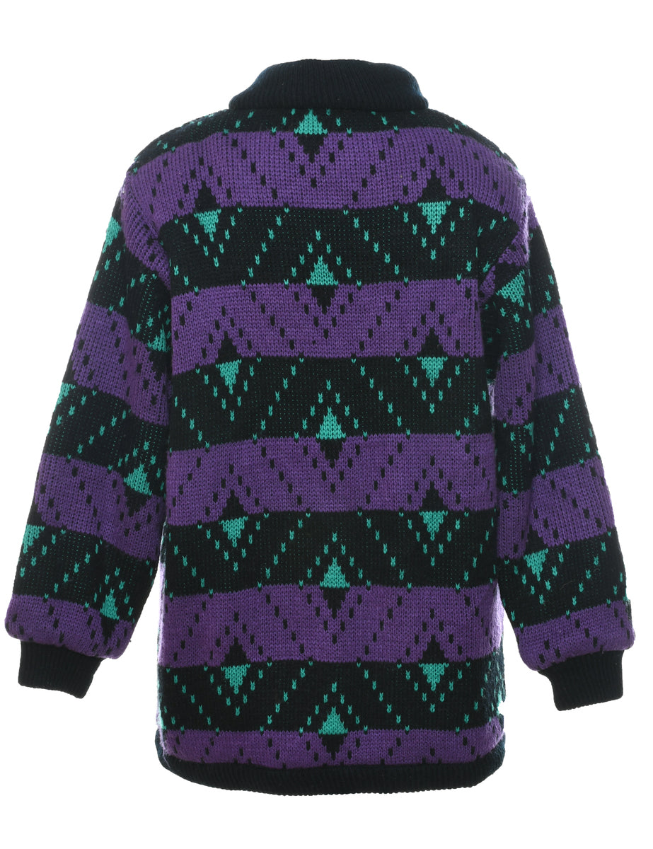 Purple Cardigan - L