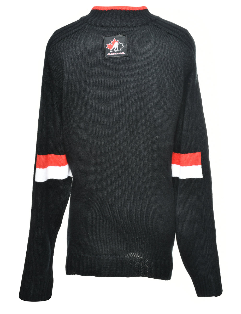 Zip Front High Neck Jumper - XL
