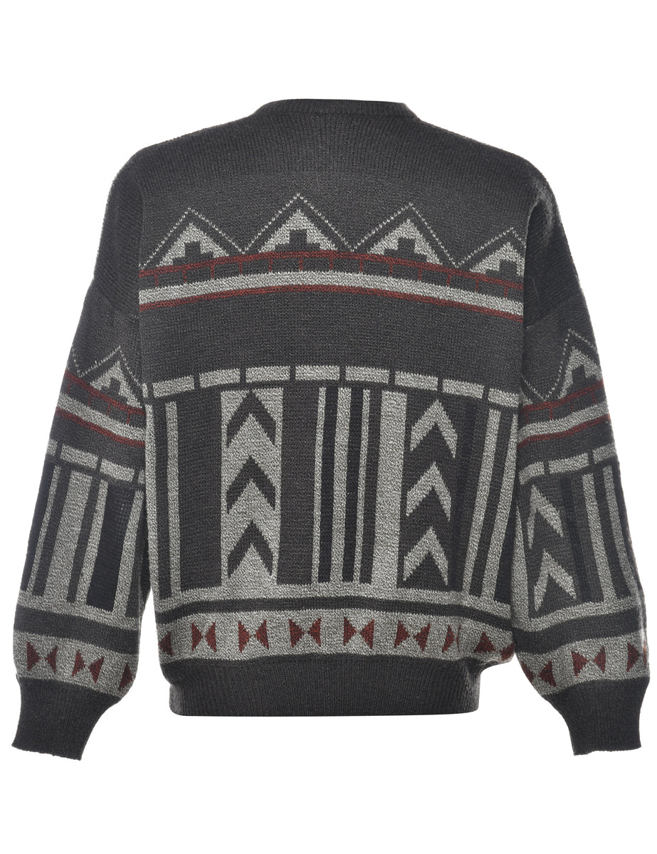 Geometric Pattern Jumper - L