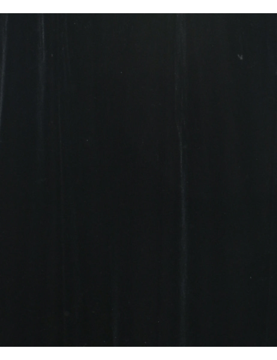 Velvet Black Evening Dress - S