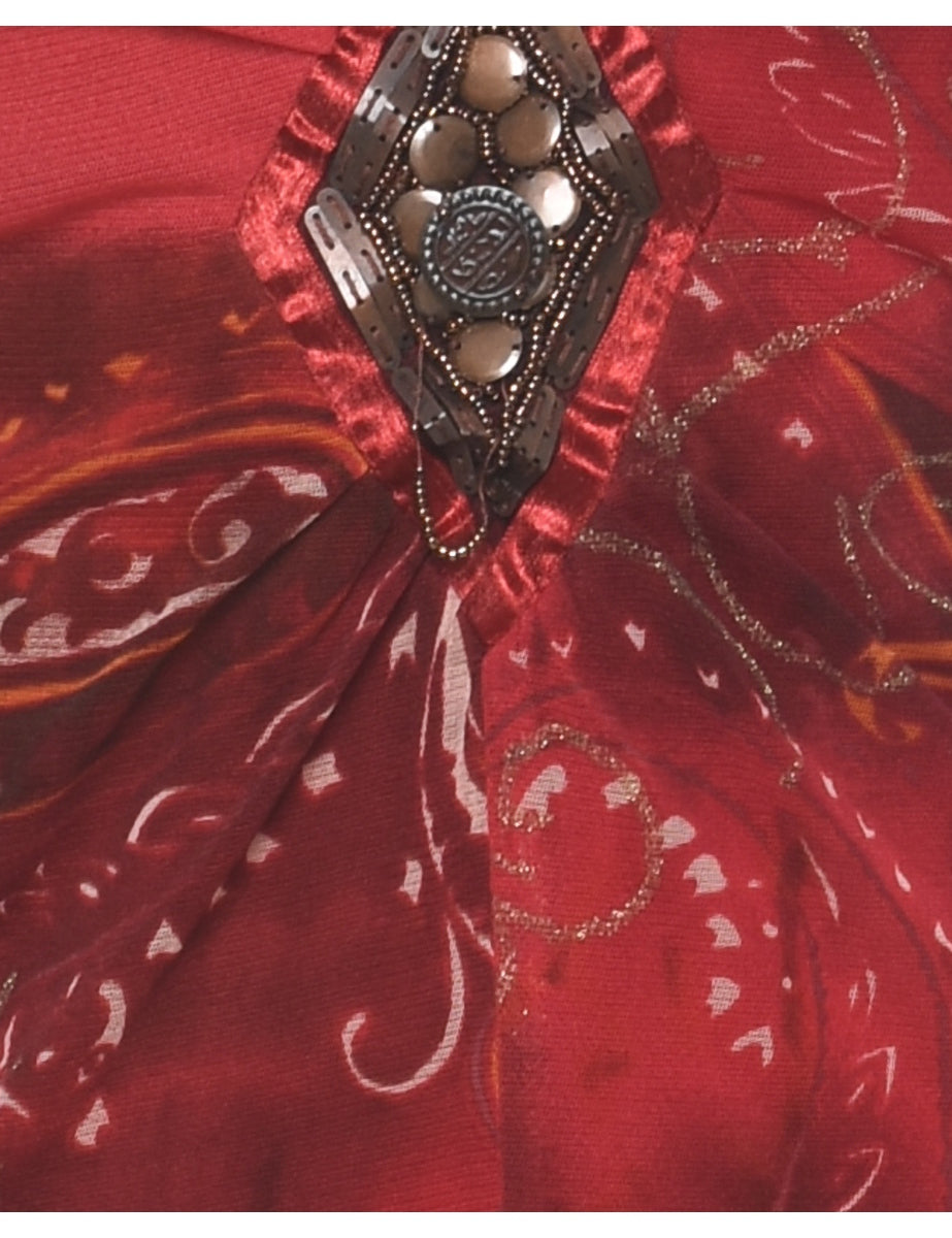 Paisley Evening Top - M