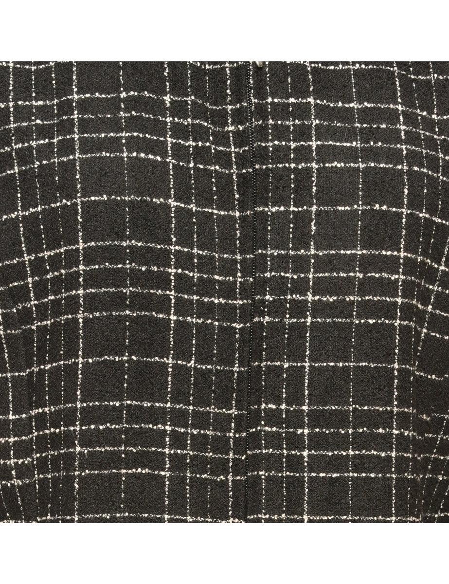 Patterned Black Jacket - M