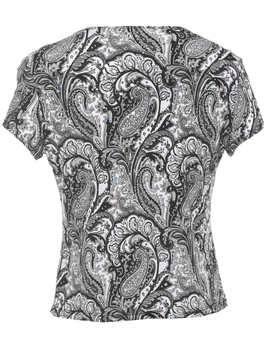 Paisley Evening Top - M