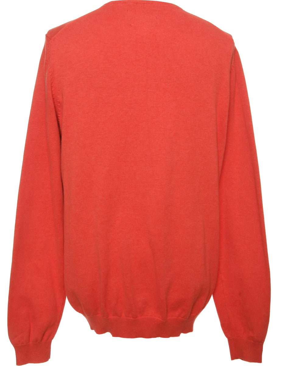 Long Sleeved Red Jumper - L