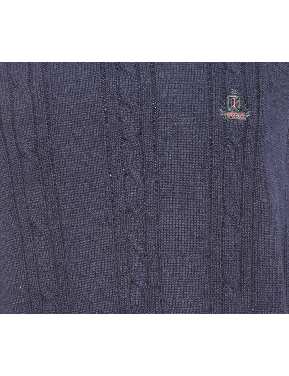 Cable Knit Izod Jumper - M