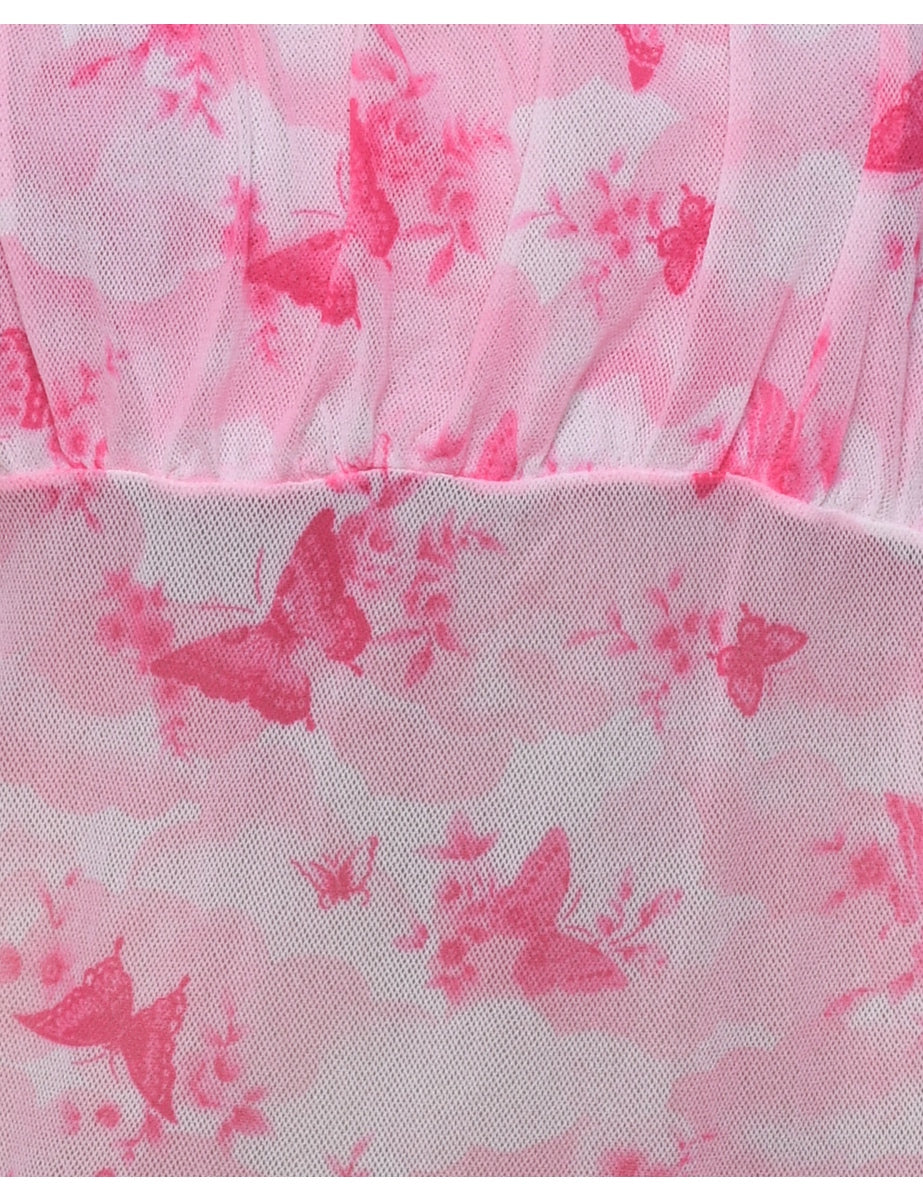 Floral Print Sheer Camisole - S
