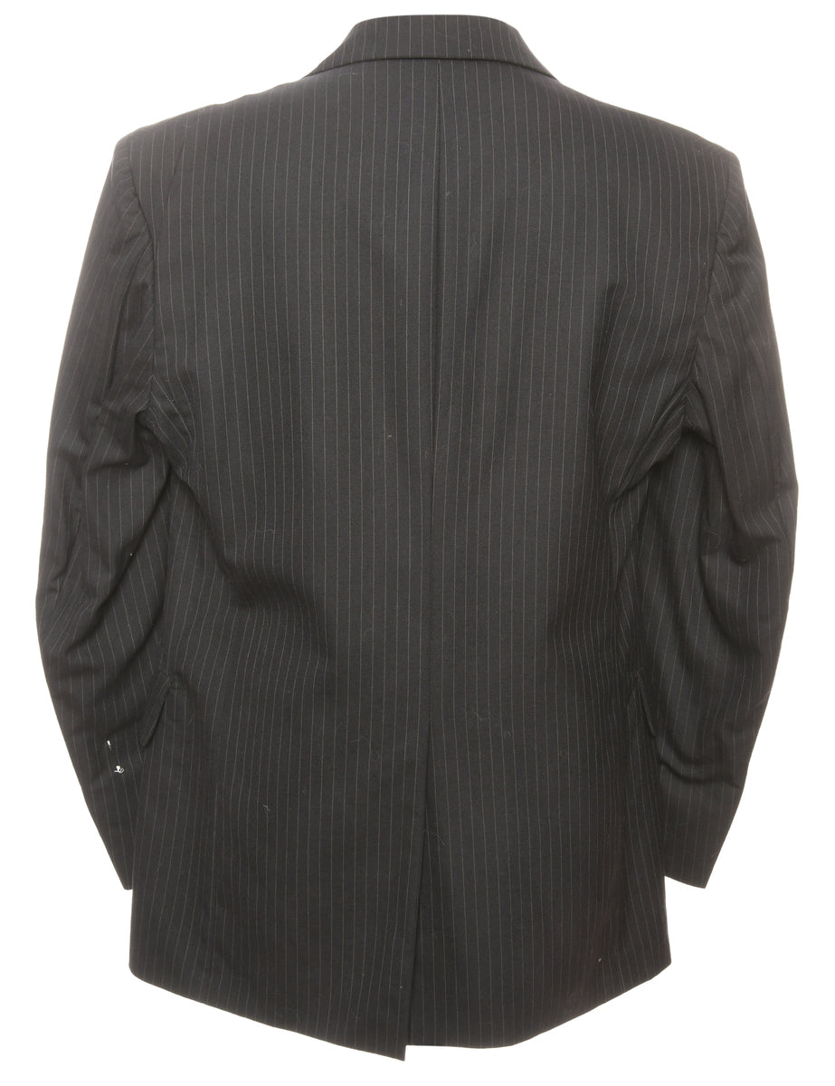 Striped Dark Grey Blazer - L