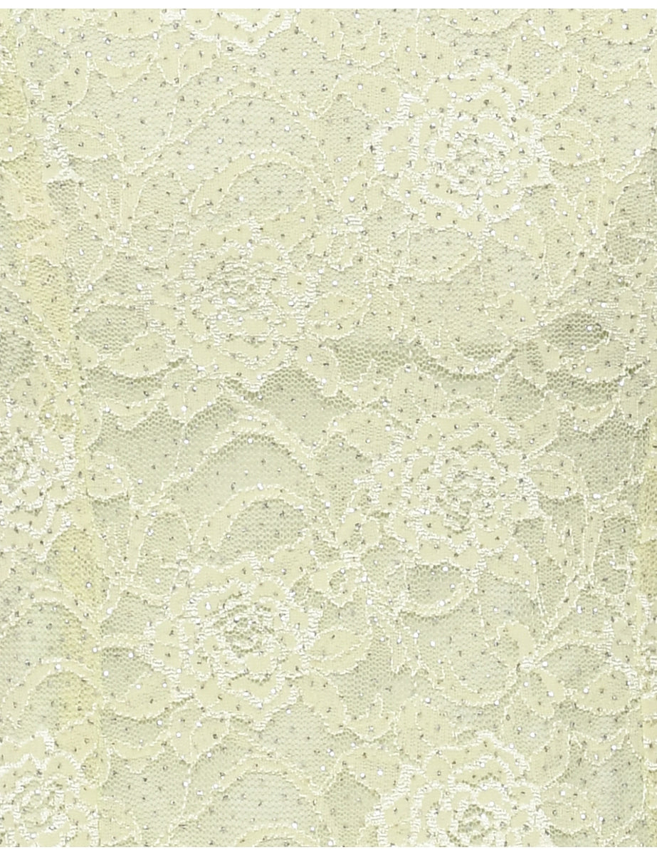 Floral Lace Evening Top - M