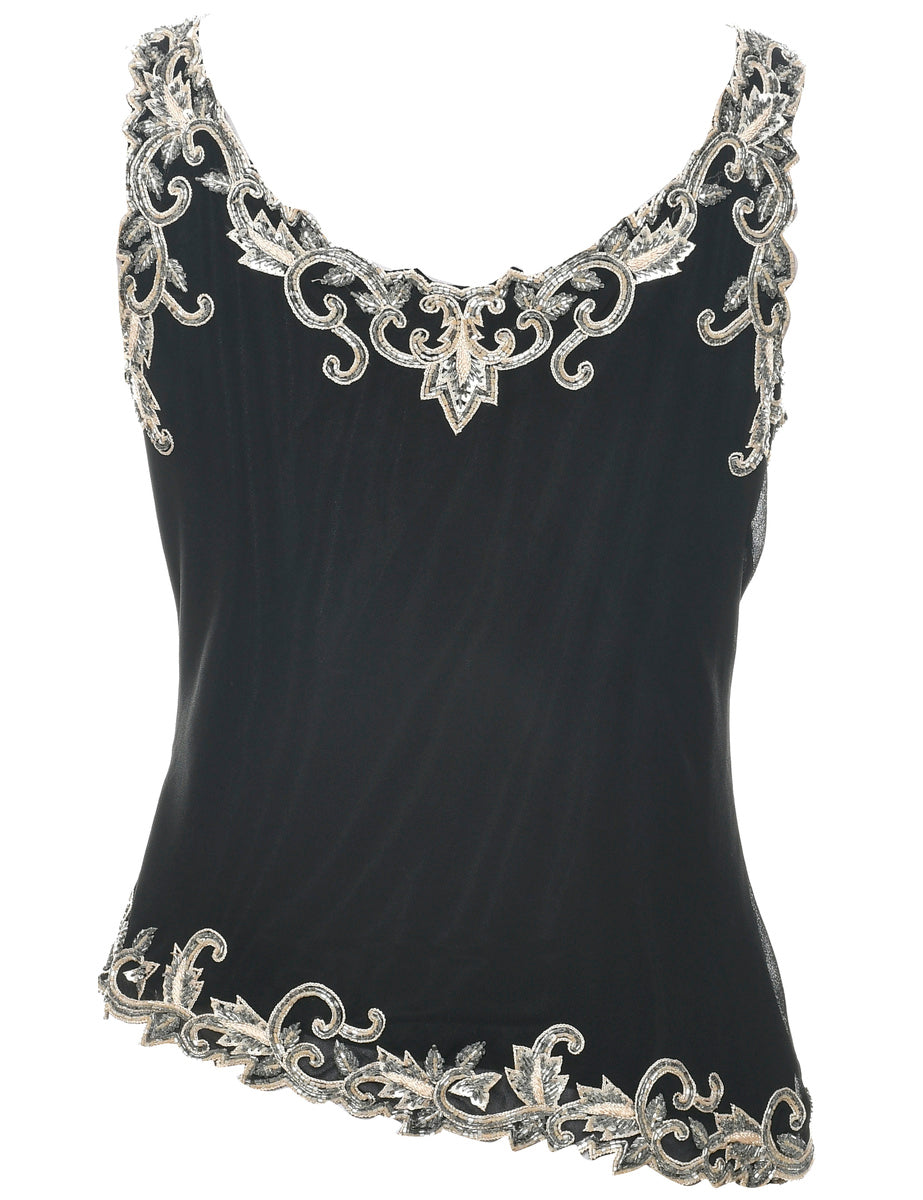 Beaded Evening Top - M
