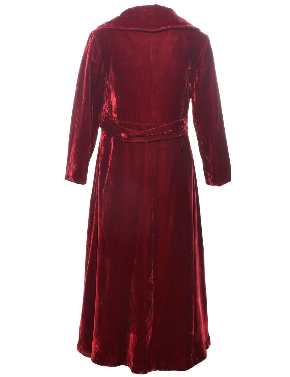 Velvet Fabric Coat - S