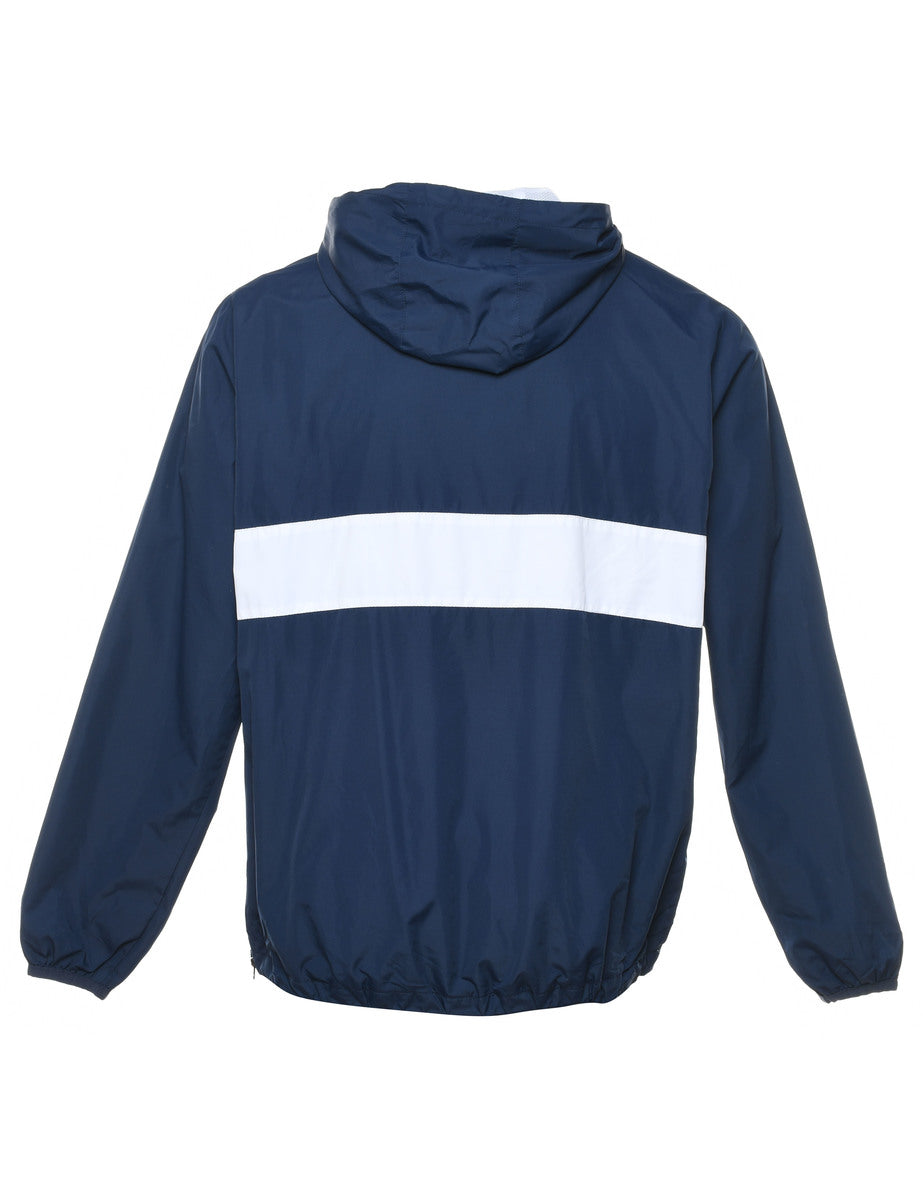 Spartans Quarter-Zip Navy & Red Nylon Jacket - XL