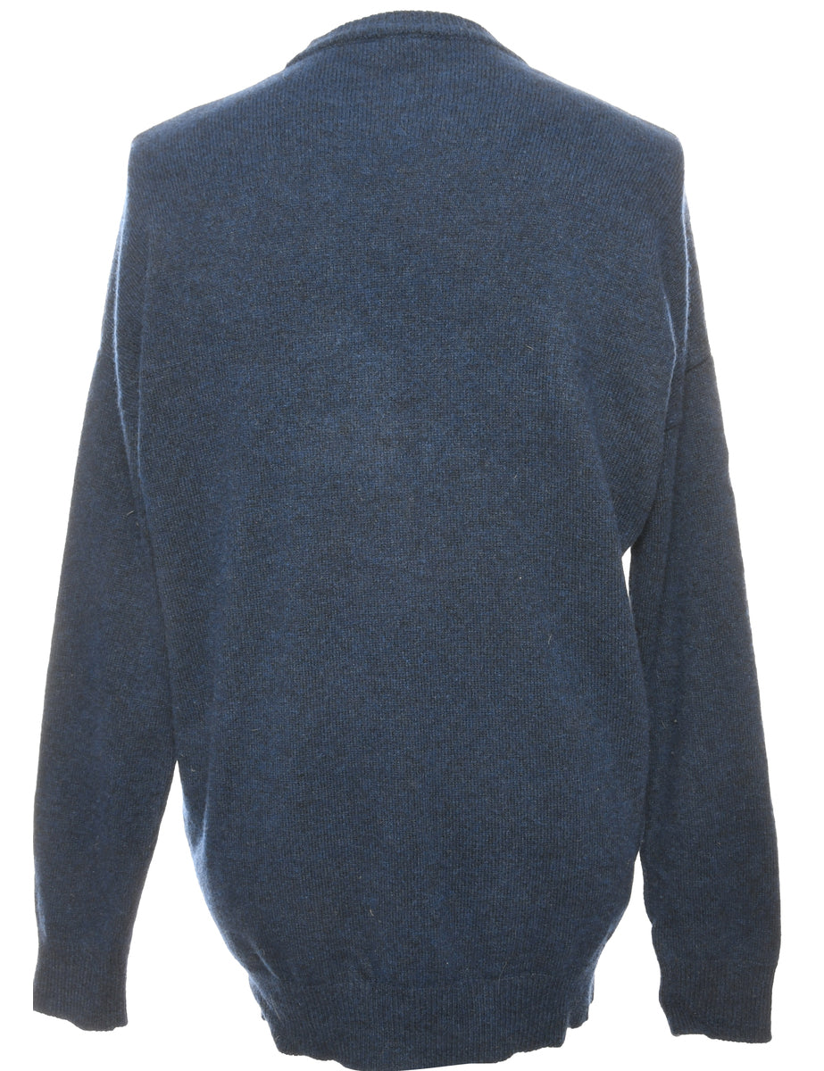 Long Sleeved Navy Jumper - M