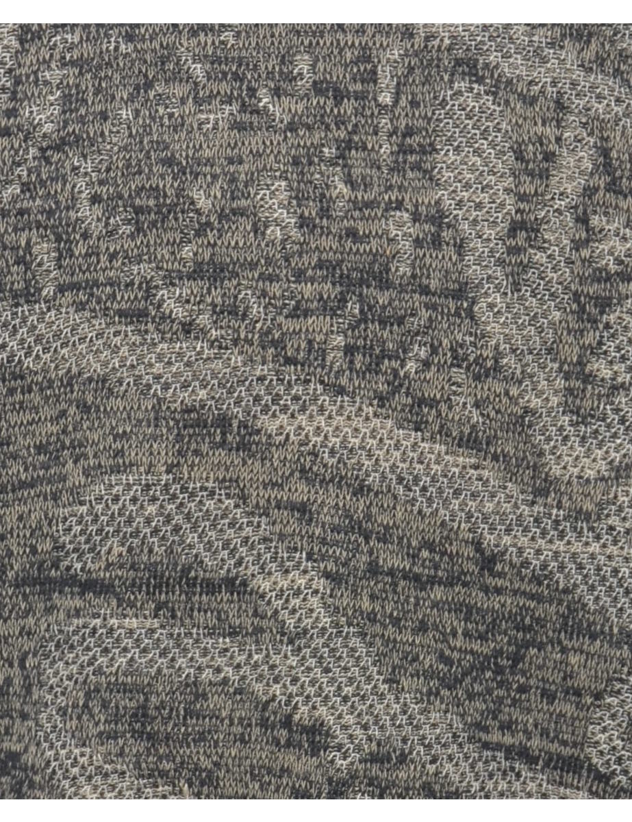 Grey Patterned Jumper - L