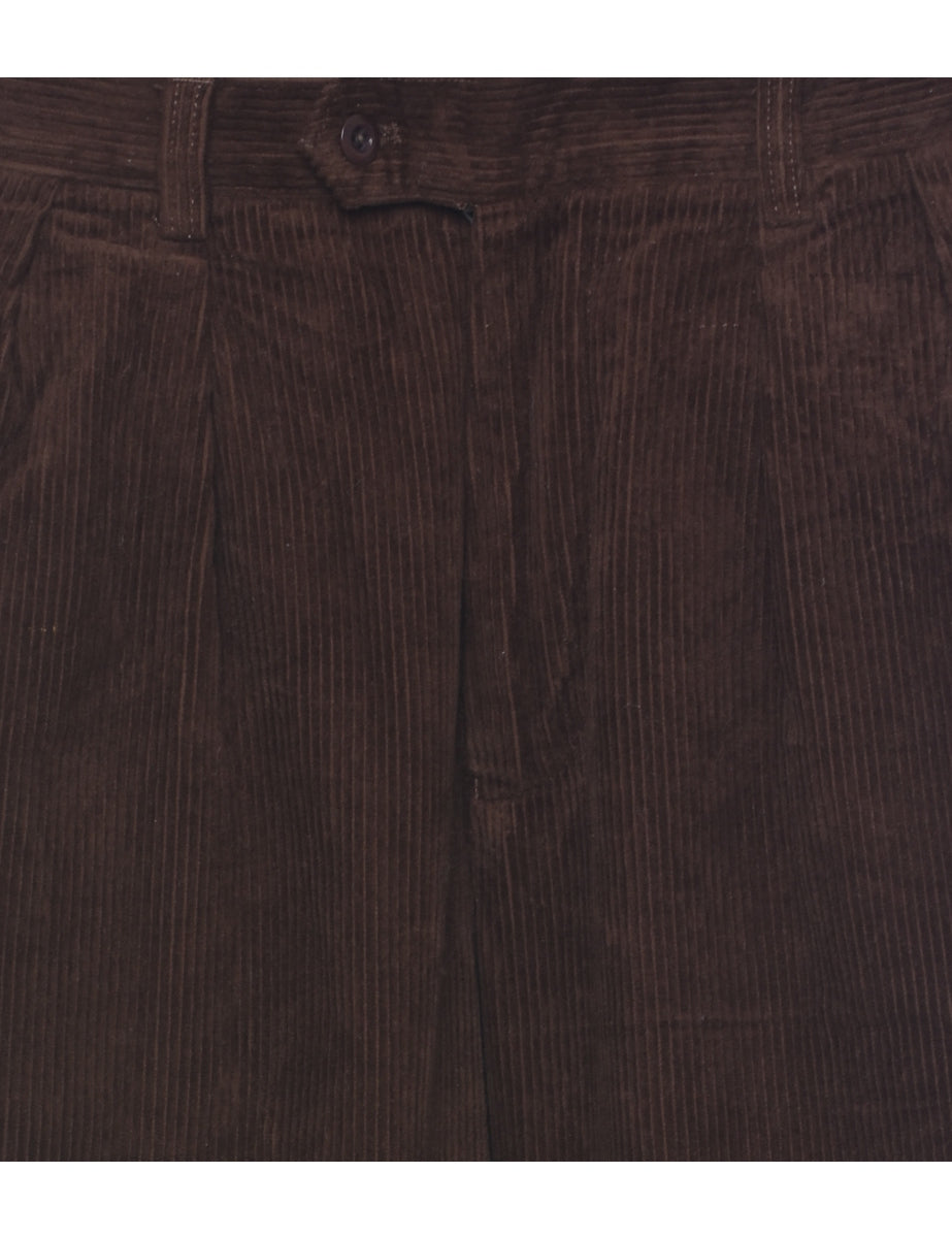 Corduroy Dark Brown Trousers - W30 L29