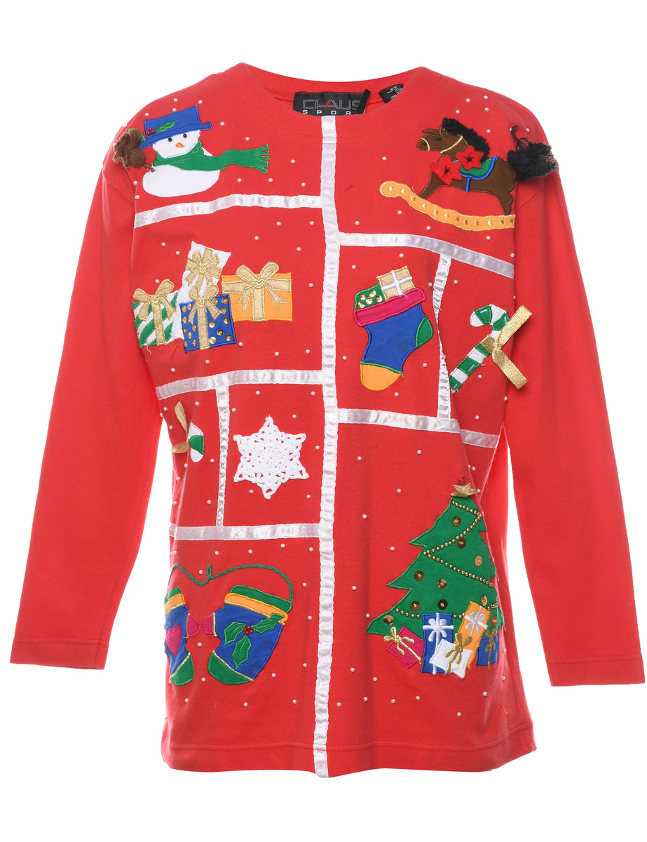 Red Christmas Sweatshirt - S