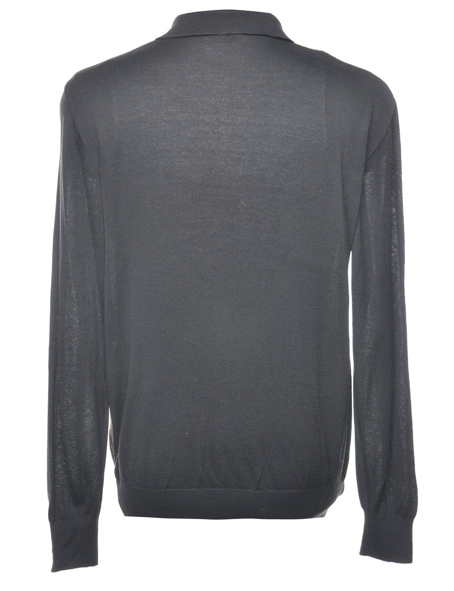 Lee Dongsoo Striped Black Jumper - L