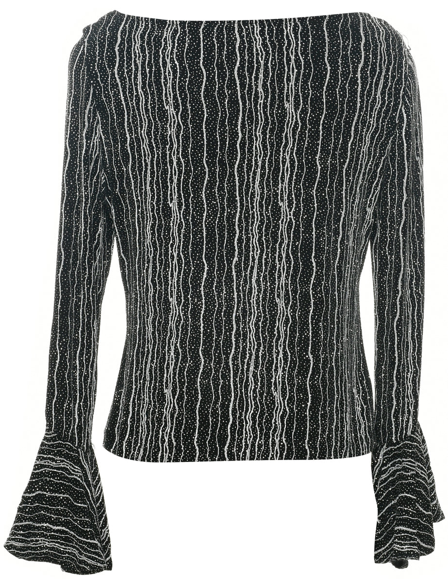 Metallic Finish Evening Top - M