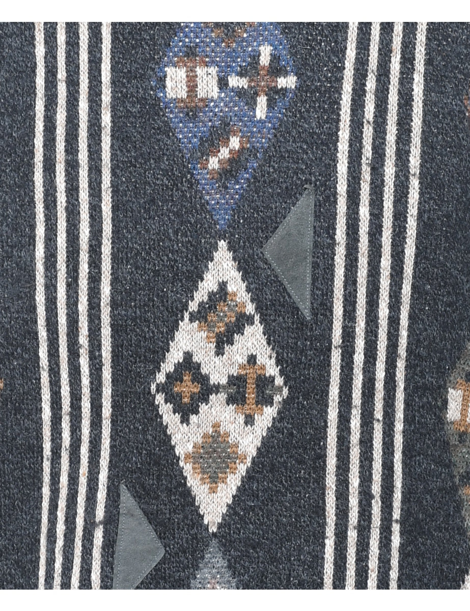 Geometric Pattern Jumper - L