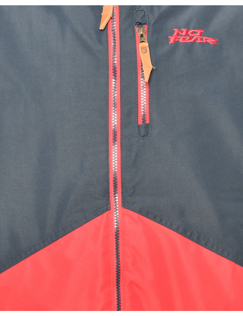 Blue & Red Two-Tone No Fear Mountaineering Jacket - L