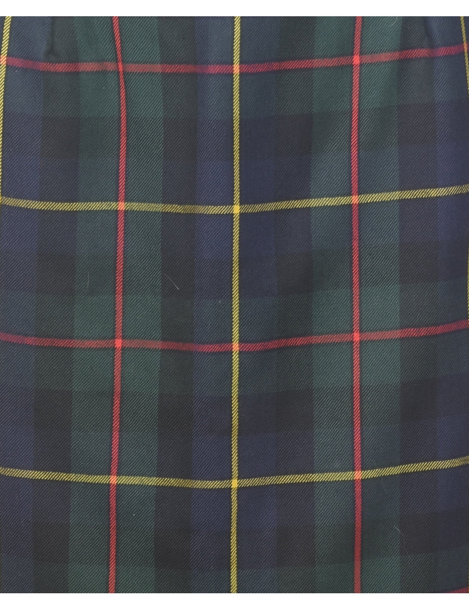 Tartan Pencil Skirt - M