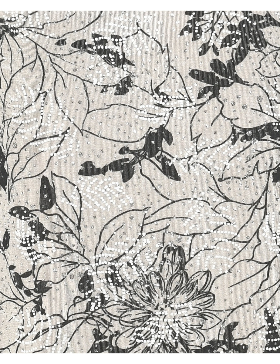 Floral Evening Top - M