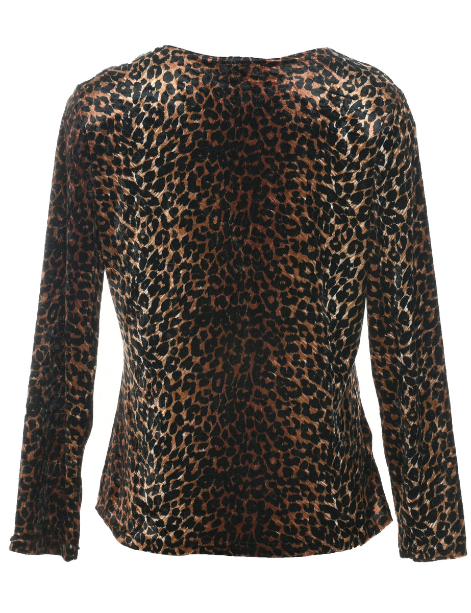 Leopard Print Top - M