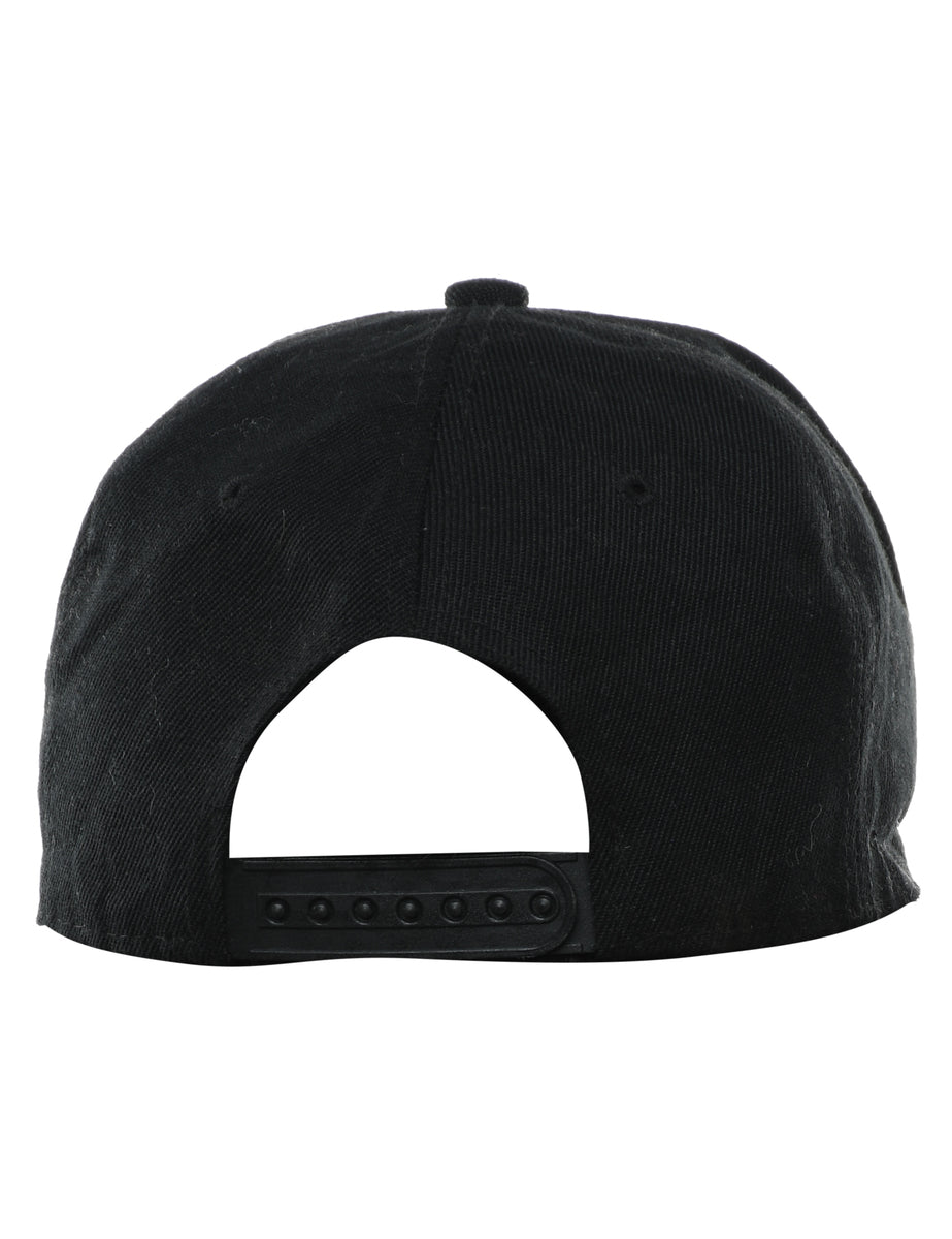 Black Embroided Cap - XS