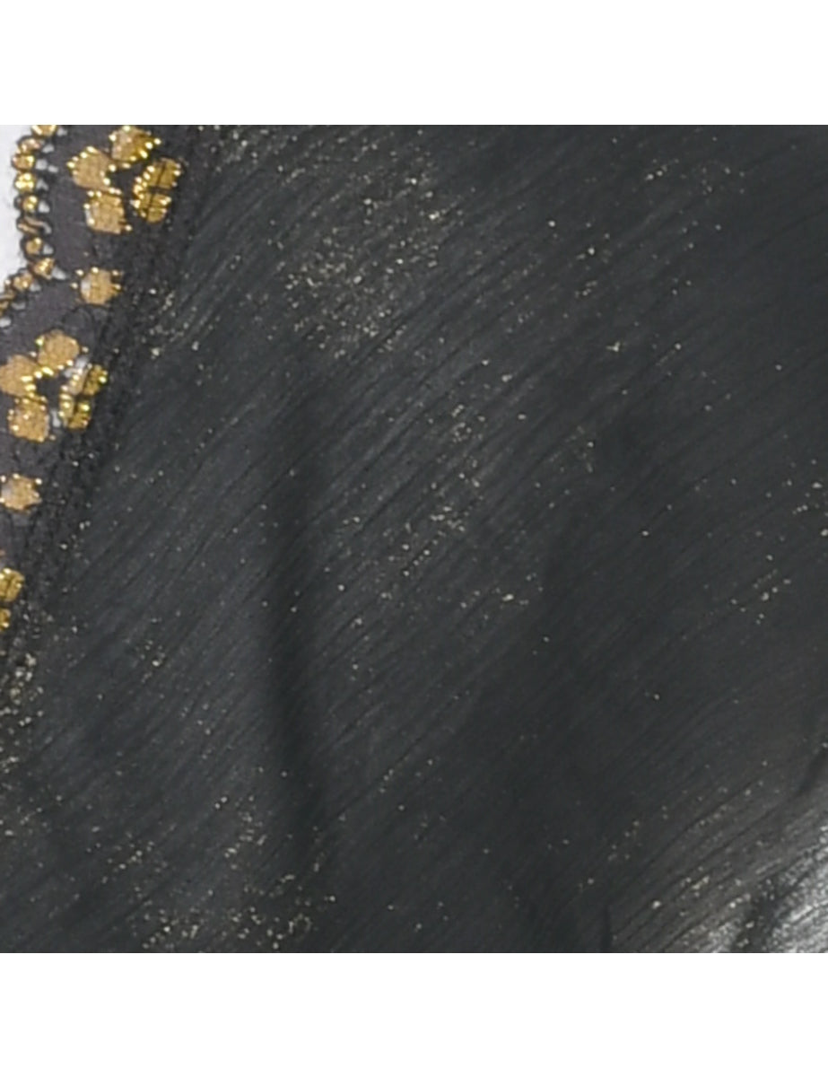 Cropped Black Evening Top - S