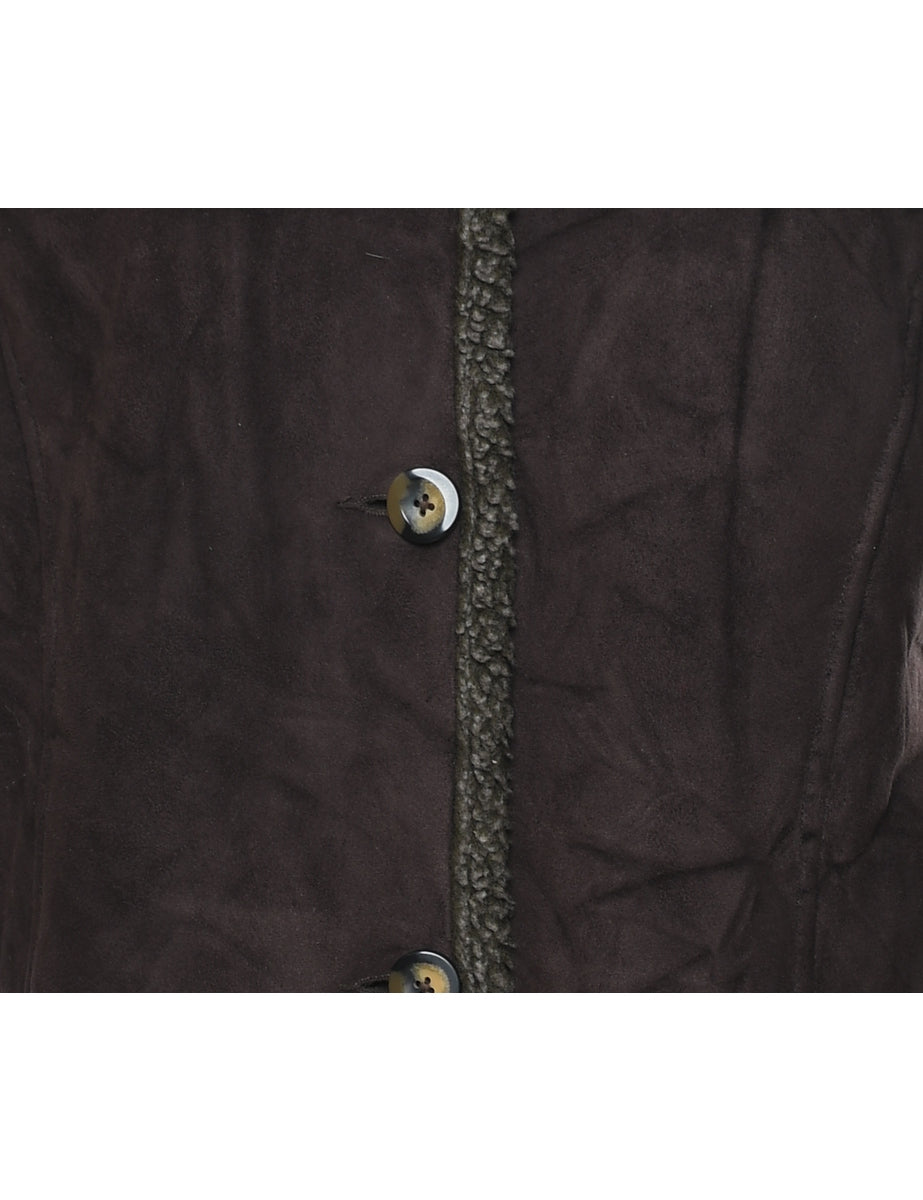L.L. Bean Dark Brown Shearling Jacket - M