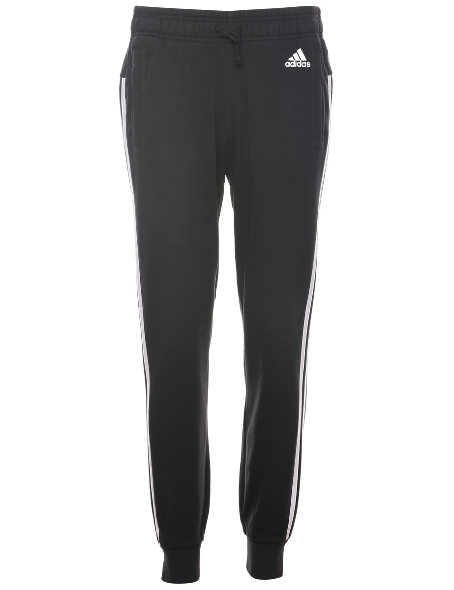 Adidas Black & White Contrast Jogging Bottoms - W26 L30