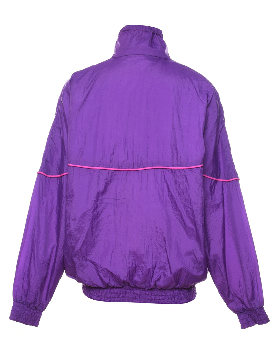 Purple & Pink Contrast Trim Nylon Jacket - L