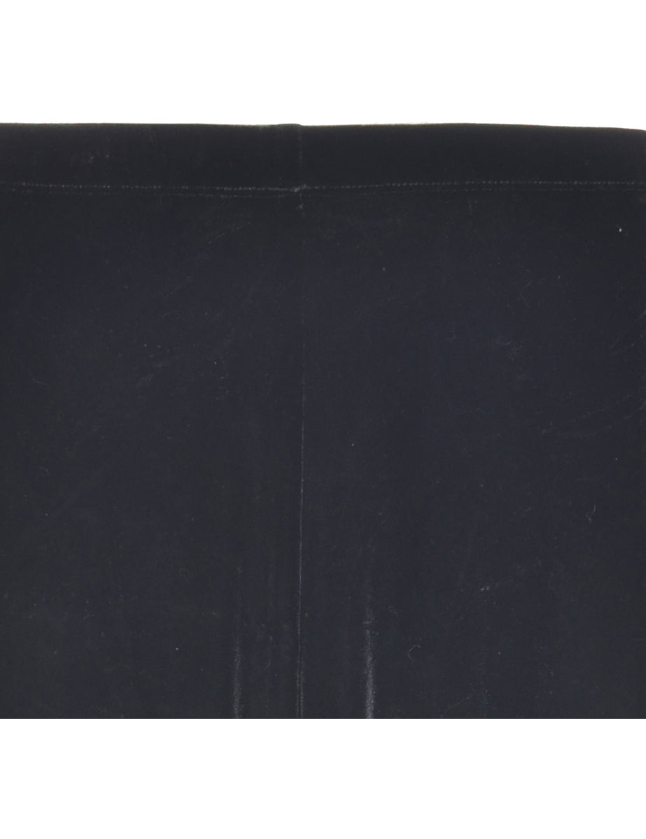 Black Velvet Trousers - W28 L27