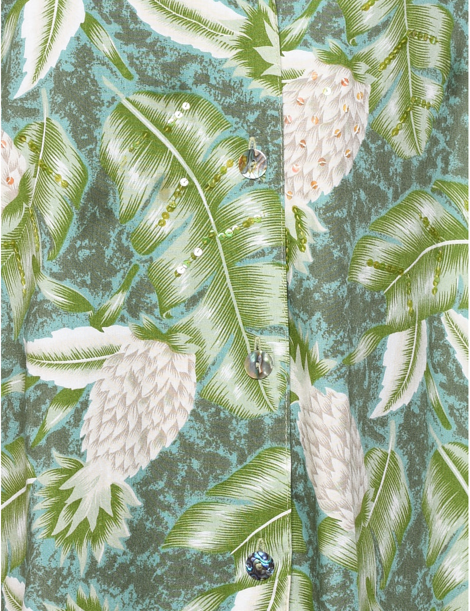 Sequins Foliage Shirt - XL