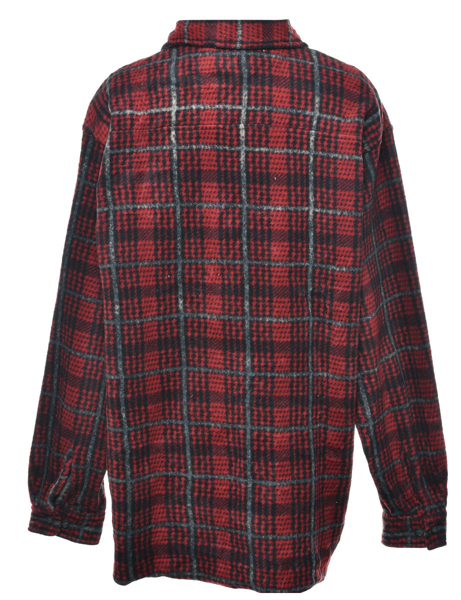 Van Heusen Black & Red Checked Shirt - XL