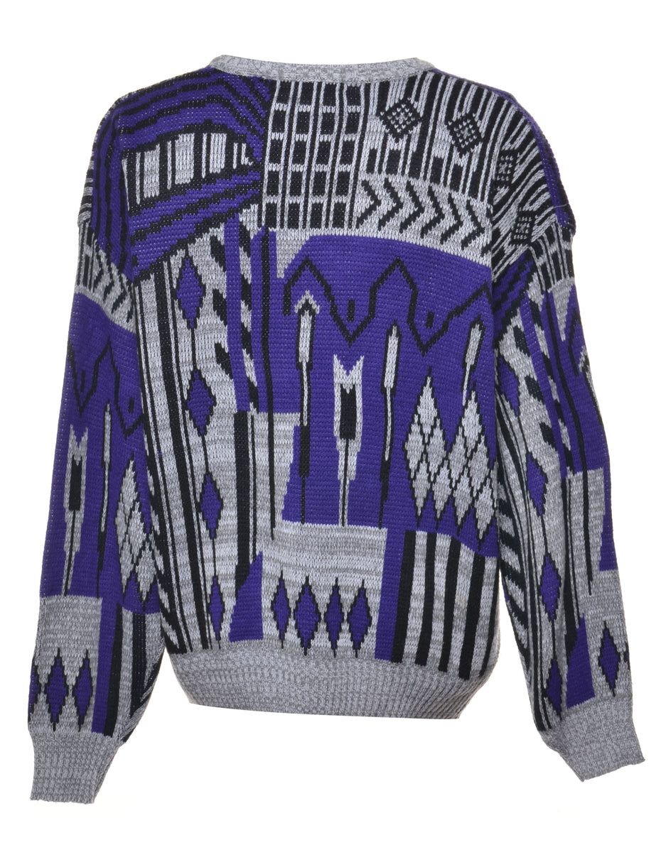 Geometric Pattern Jumper - L
