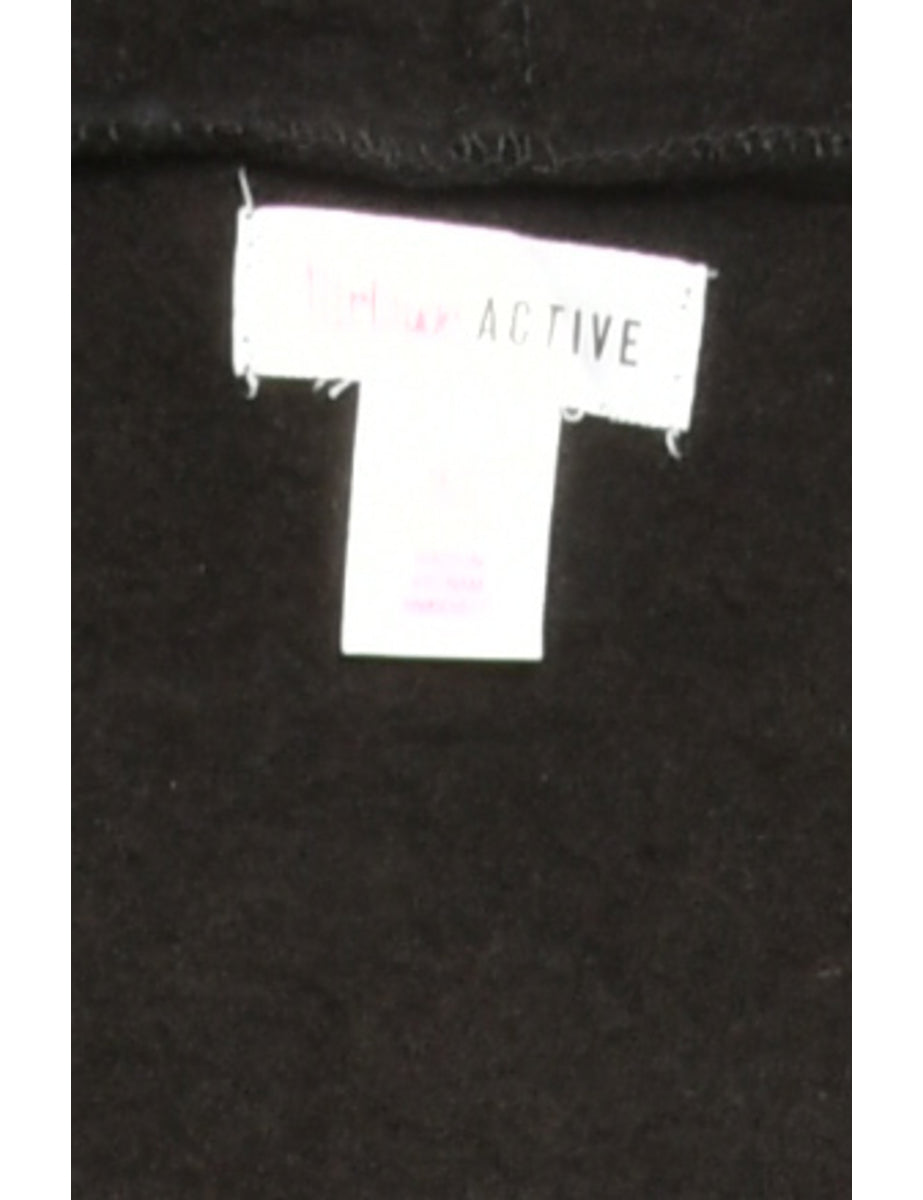 Black Printed Hoodie - L