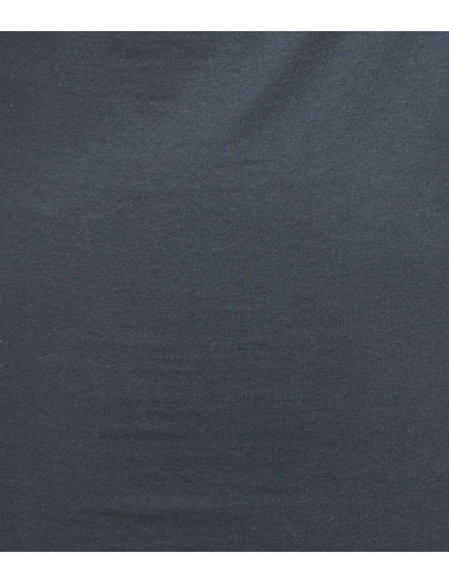Cut Out Detailing Printed T-shirt - M