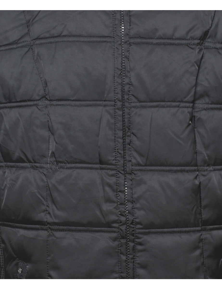 Nautica Black Zip-Front Puffer Jacket - XL