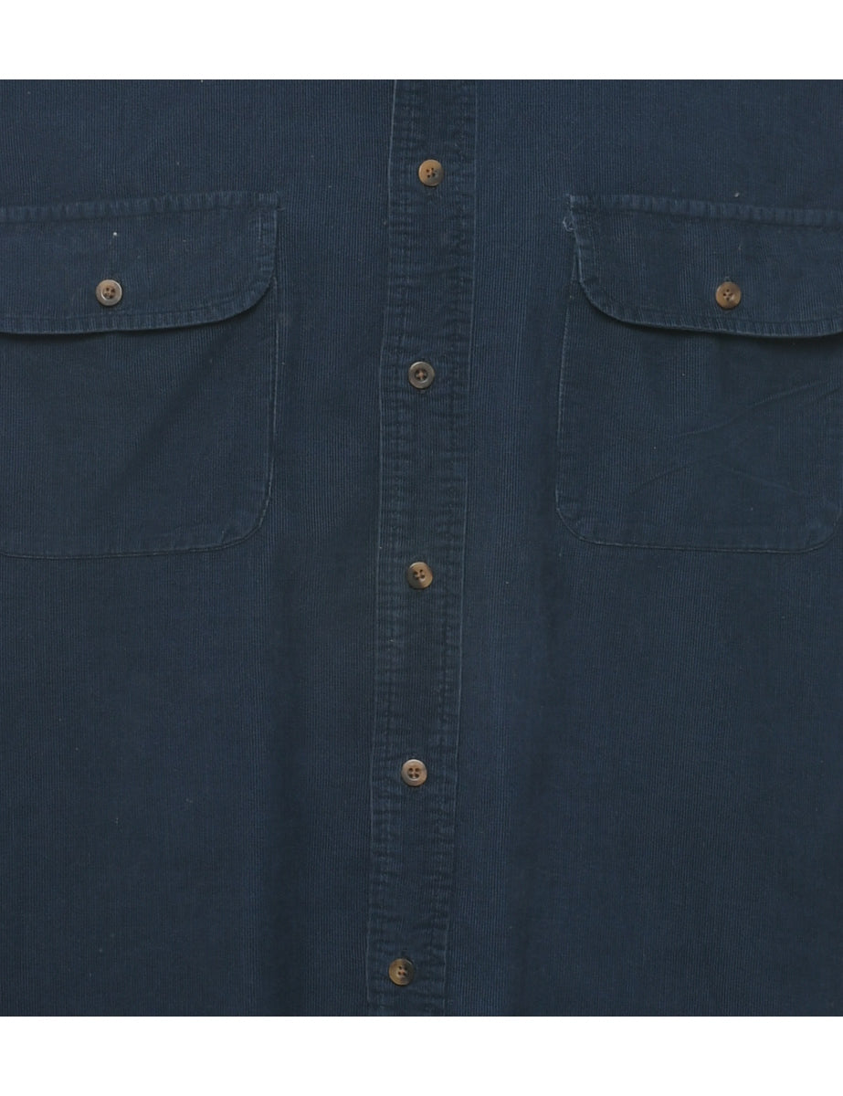 Navy Corduroy Shirt - L
