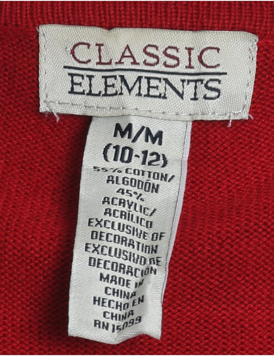 Christmas Tree Design Cardigan - M