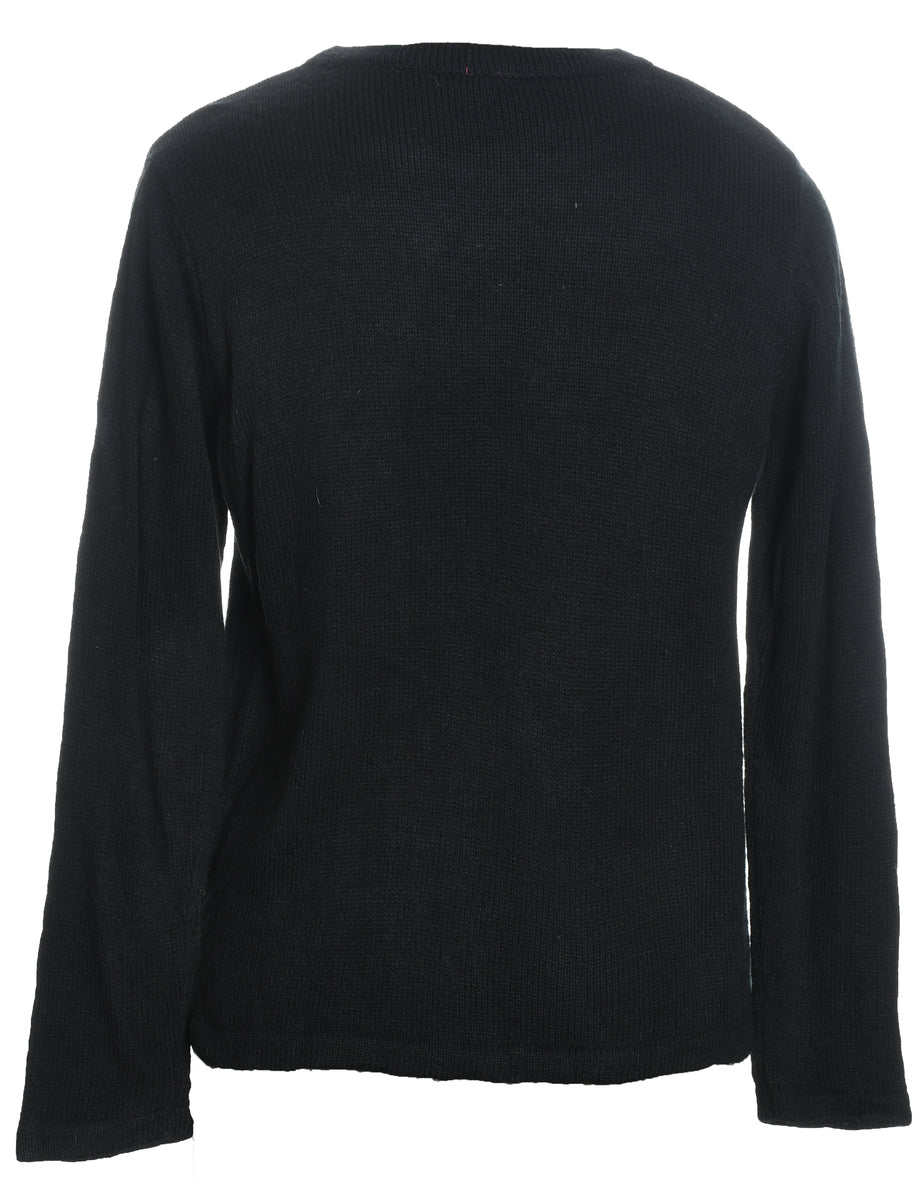 Black Christmas Jumper - S